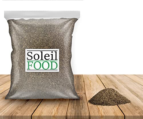 Soleilfood 1 kg Pfeffer schwarz gemahlen feinste Qualität pepper Gewürz GMO frei von SoleilFOOD