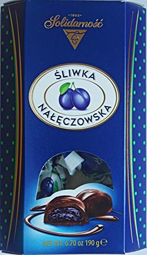 Solidarnosc - Pflaumen im Schokoladenmante, Sliwka Naleczowska, Nettogewicht 190 g Solidarnosc - Pflaumen im Schokoladenmante, Sliwka Naleczowska, Nettogewicht 190 g von Solidarnosc