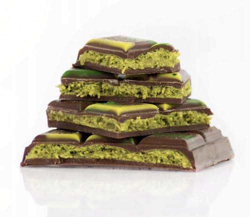 Dubai Style Schokolade Pistazie Füllung und Kadayif (Engelshaar) DAS ORIGINAL SAFTIG UND CRUNCHY 100gr 1 Tafel von Solo Pelle