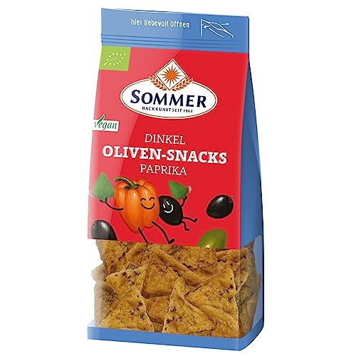 Sommer Dinkel-Oliven-Snacks, Paprika, 150g (1) von Sommer & Co