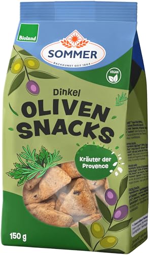 Sommer & Co. Bio Dinkel Oliven-Snacks Kräuter, vegan (2 x 150 gr) von SOMMER CABLE