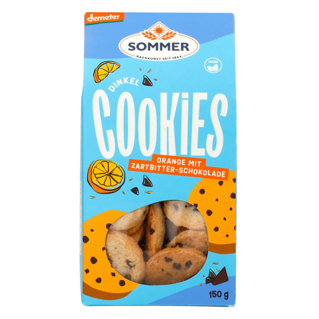 Bio Dinkel Schoko-Orange Cookies von Sommer