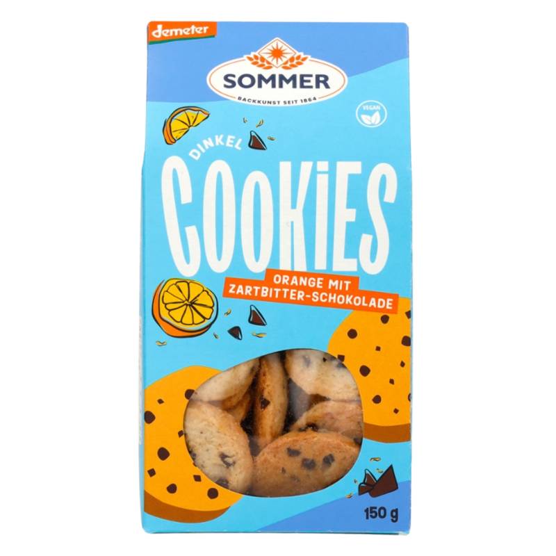 Bio Dinkel Schoko-Orange Cookies von Sommer