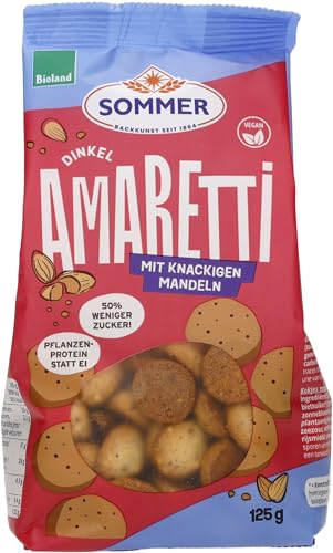 SOMMER CABLE Dinkel Amaretti feines italienisches Mandelgebäck, 125 g von Sommer