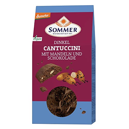 SOMMER Cookies, Bio Dinkel Cantuccini, Schoko, 150g (12er Pack) von Sommer