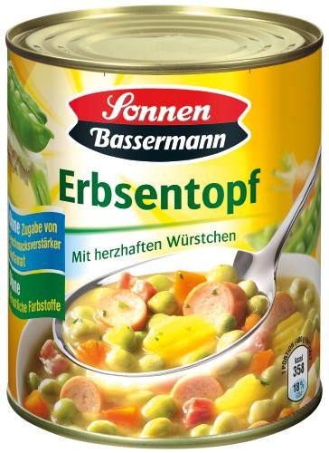 Sonnen Bassermann Erbsen-Suppentopf, 6er Pack (6 x 800 g Dose) von Sonnen Bassermann