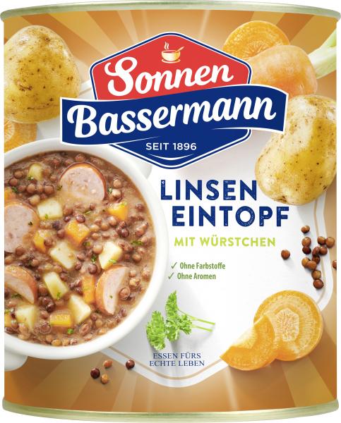 Sonnen Bassermann Linsen Eintopf mit Würstchen Sonnen Bassermann Linsen Eintopf mit Würstchen von Sonnen Bassermann