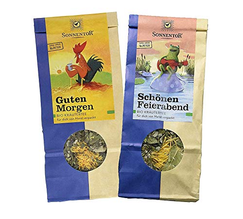 Sonnentor bio Tee Set: Schönen Feierabend Kräutertee lose + Guten Morgen Kräutertee lose AT-BIO-301 von Sonnen tor