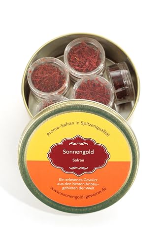 Sonnengold Safran-Fäden, Top-Qualität - Spitzenkategorie 1 (10 Portionen à 1 Gramm) von Sonnengold