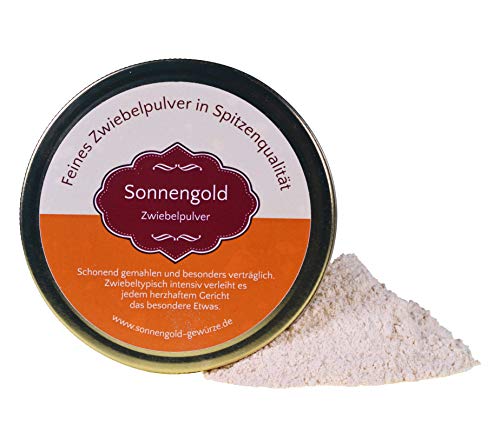 Sonnengold-Zwiebel-Pulver 150g| schonend fein gemahlen, leicht zu dosieren | natürlich und rein, ohne Zusätze von Sonnengold