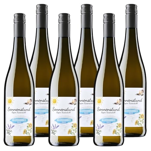 Sonnenstund Grauburgunder trocken - Weißwein mit Pfirsich-, Apfel- & Zitrusaromen, kräftiger Körper und angenehme Säure, Wein aus Baden vom Kaiserstuhl (6 x 0,75l) von Sonnenstund