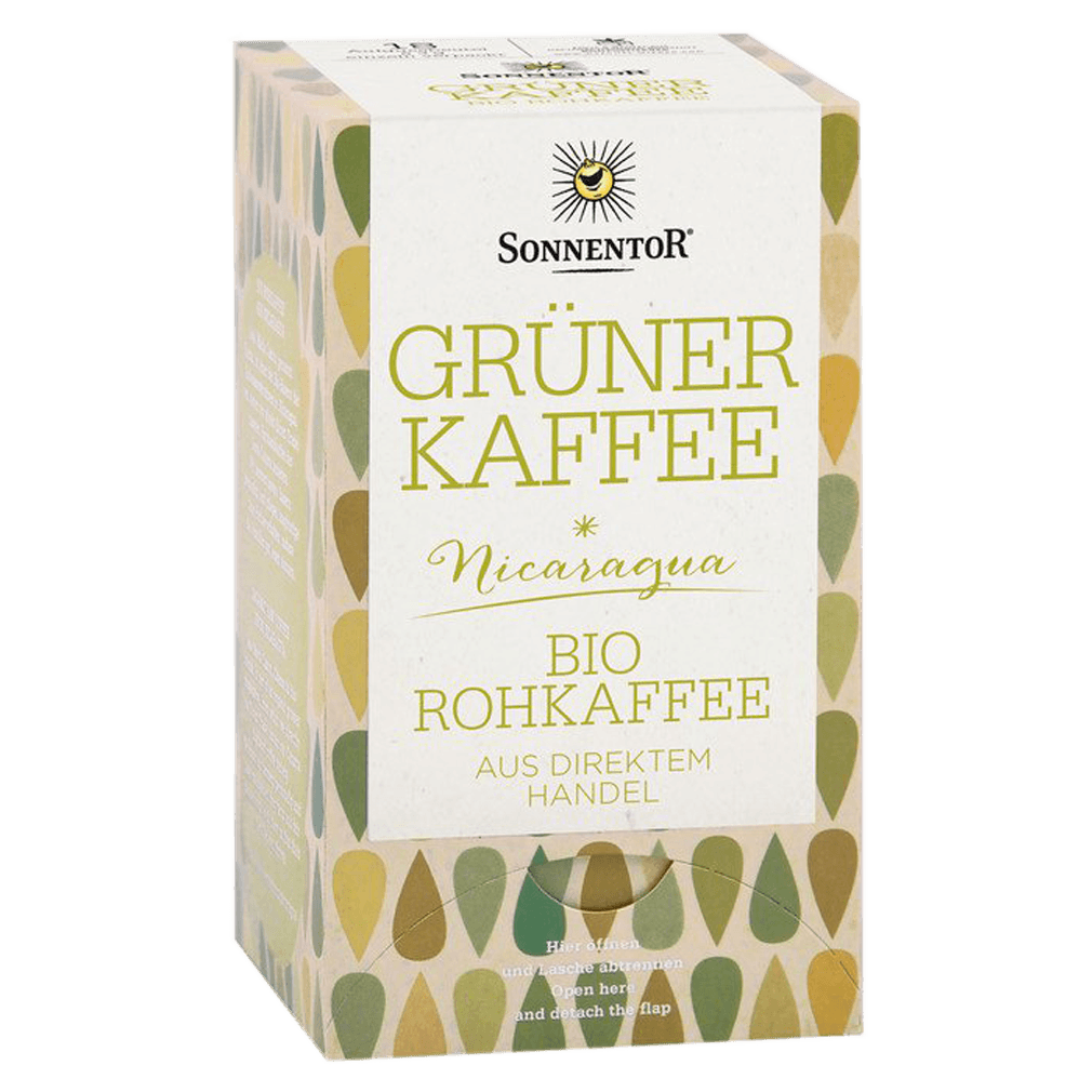 Bio Grüner Kaffee, 18 Aufgussbeutel Bio Grüner Kaffee, 18 Aufgussbeutel von Sonnentor