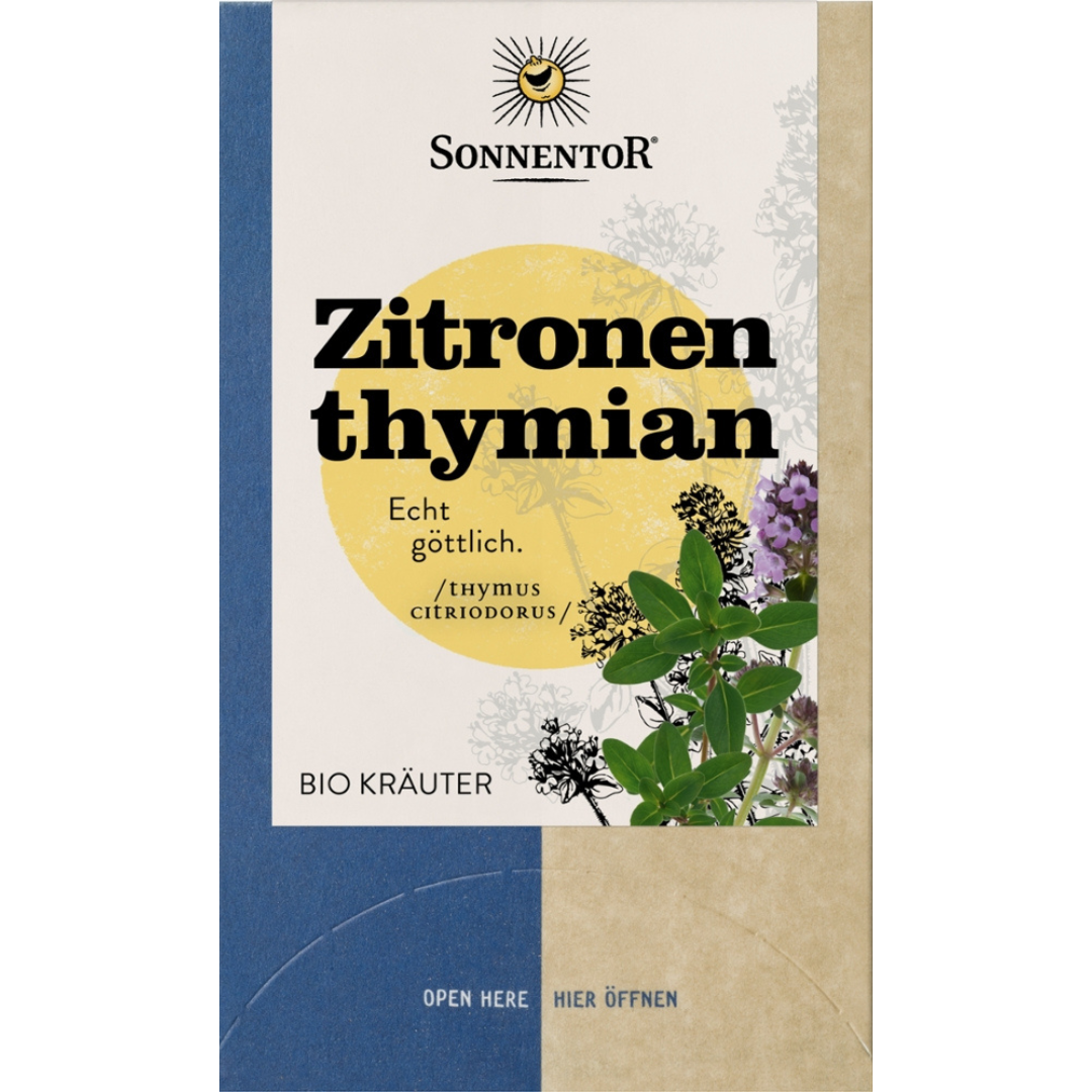 Bio Zitronenthymian Tee, 18 Doppelkammerbeutel von Sonnentor