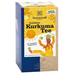 Goldener Kurkuma-Tee mit Ingwer & Kardamom im Beutel von SONNENTOR