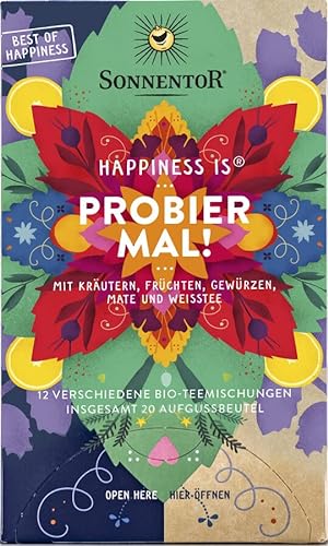 Happiness is® Probier mal!. Doppelkammerbeutel (0.03 Kg) von Sonnentor