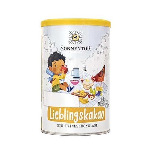 SONNENTOR Lieblingskakao Bio-Trinkschokolade 300g Pulver zum Einrührern in Milch VEGAN UND PALMÖLFREI von Sonnentor