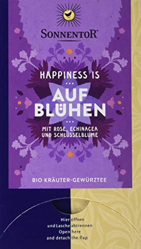 Sonnentor Bio Aufblühen Tee Happiness is, 3er Pack (3 x 27 g) von Sonnentor