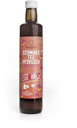 Sonnentor Bio Schwarztee-Pfirsich Eistee Sirup (6 x 500 ml) von Sonnentor
