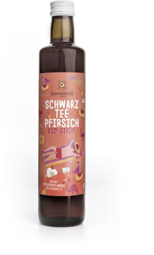 Sonnentor Bio Schwarztee-Pfirsich Eistee Sirup (6 x 500 ml) von Sonnentor