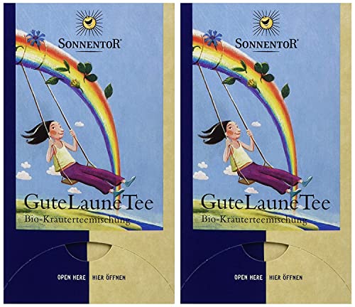 Sonnentor Gute Laune-Kräutertee Doppelkammerbeutel, 2er Pack (2 x 27 g) - Bio von Sonnentor