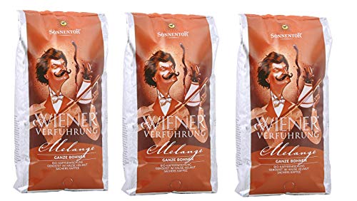 Sonnentor Melange Kaffee ganze Bohne Wiener Verführung, bio, 3 x 1000g Sonnentor Melange Kaffee ganze Bohne Wiener Verführung, bio, 3 x 1000g von Sonnentor