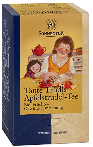 Sonnentor Tante Trudls Apfelstrudel-Tee bio, Doppelkammerbeutel, 2er Pack (2 x 45 g) von Sonnentor