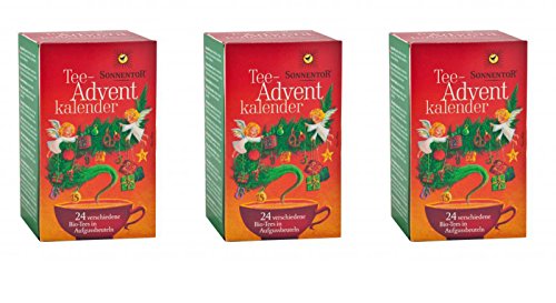 Sonnentor Tee-Adventkalender Edition 2015-2017 bio, Aufgussbeutel 72 Stck, 3er Pack (3 x 38 g) von Sonnentor