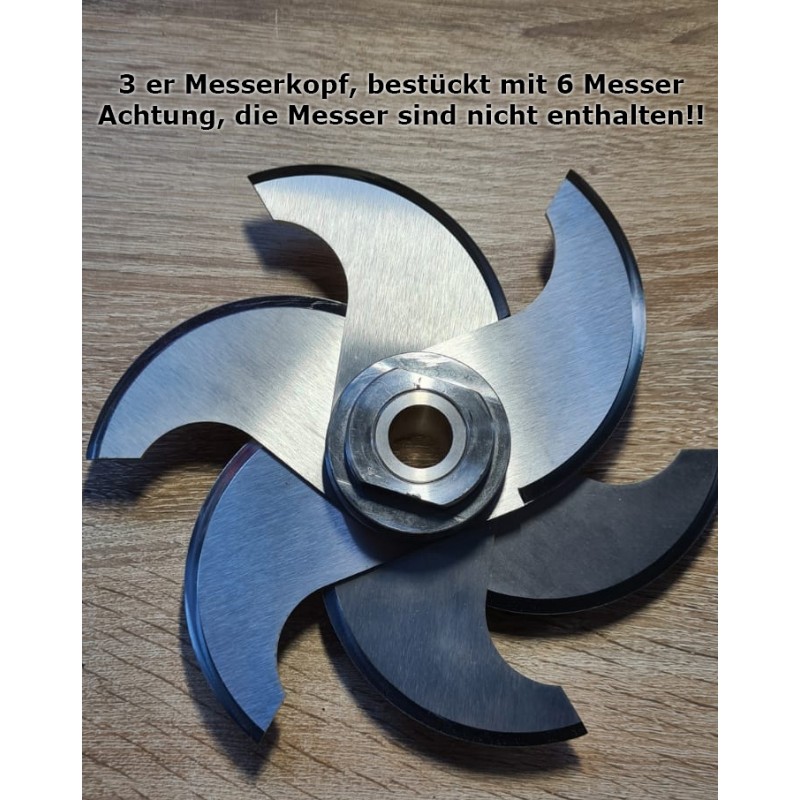 Der ALBEXKLUSIV 3er Kutter Messerkopf passend f?r den Beeketal BFK9 Kutter - Messer nicht enthalten!! Der ALBEXKLUSIV 3er Kutter Messerkopf passend f?r den Beeketal BFK9 Kutter - Messer nicht enthalten!! von Sonstige