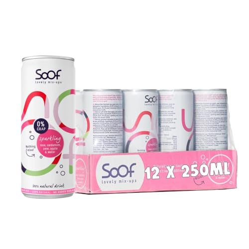 Soof Erfrischungsgetränk aus Rose, Kardamom, Birne & Apfel - Natürliches Getränk ohne Zusatzstoffe - Getränkekonzentrat gemischt mit Sprudelwasser - 100% natürlich, 0% Müll - 12 x 250 ml Soof Erfrischungsgetränk aus Rose, Kardamom, Birne & Apfel - Natürliches Getränk ohne Zusatzstoffe - Getränkekonzentrat gemischt mit Sprudelwasser - 100% natürlich, 0% Müll - 12 x 250 ml von Soof