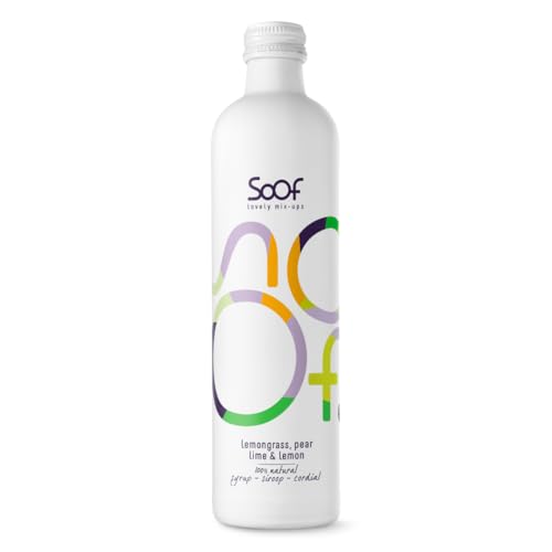 Soof Sirup - Zitronengras, Birne, Limette & Zitrone - natürlicher Getränkesirup - Getränkekonzentrat ohne Zusatzstoffe 100% natürlich, 0% Müll - bis zu 20-38 Portionen gemischt mit Wasser - 340ml Soof Sirup - Zitronengras, Birne, Limette & Zitrone - natürlicher Getränkesirup - Getränkekonzentrat ohne Zusatzstoffe 100% natürlich, 0% Müll - bis zu 20-38 Portionen gemischt mit Wasser - 340ml von Soof