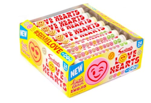 24 x Swizzels Love Hearts Candy 39g mit einem Dankeschön-Aufkleber von Soolar
