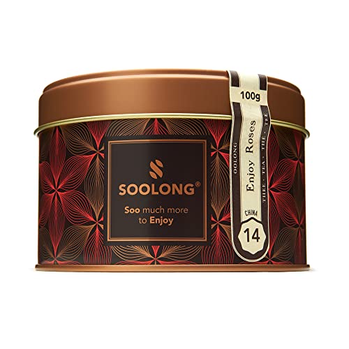 Soolong Nr. 14 Premium Tee aus China - Oolong mit Rosenblüten und Lavendel - Sanft und beruhigend - Nachhaltiger loser Tee - Dose 100g - Genießen Sie den Geschmack Chinas mit Soolong von Soolong