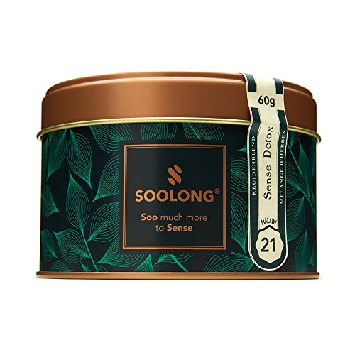 Soolong Nr. 21 Premium Detox Tee aus Malawi - Frisch und würzig mit Minze, Zitronengras und Kräutern - Nachhaltiger loser Tee - Dose 60g - Sense Malawi von Soolong