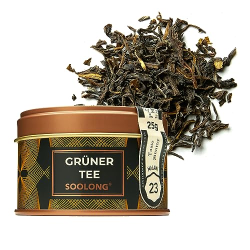 Soolong Nr. 23 Premium Grüner Tee aus Malawi - Weich und leicht trocken - Gedämpfter loser Tee - Nachhaltig produziert - Dose 25g - Sense Malawi von Soolong