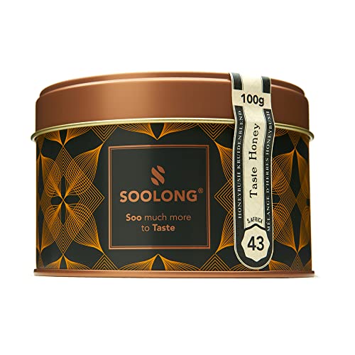 Soolong Nr. 43 Premium Honeybush (Rooibos) Tee aus Südafrika - Sanft süß und leicht frisch - Mit Honeybush, Guave und Zitronenverbene - Nachhaltiger loser Tee - Dose 100g - den Geschmacks Südafrikas von Soolong