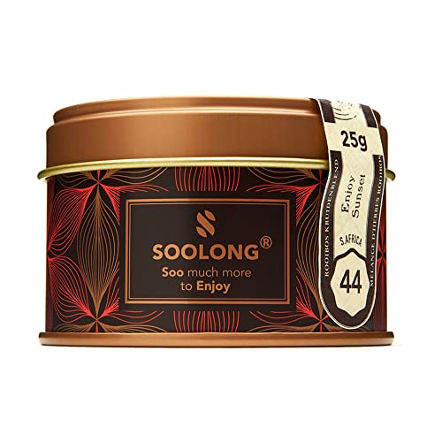 Soolong Nr. 44 Premium Tee aus Südafrika - Rooibos und Basilikum - Weich, süß und leicht frisch - Nachhaltiger loser Tee - Dose 25g - Mit Zitronengras und Kornblumen - Genieße den Geschmack Südafrikas von Soolong