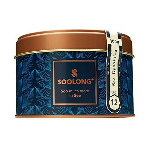 Soolong See China No12 Oolong Tee - Kraftvoll und erdig - Reiner dunkel oxidierter Oolong Tee - Haltbarer loser Tee - Premium Tee aus China - Dose 100g von Soolong