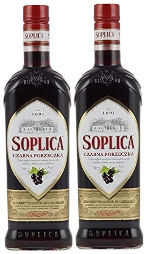 2 Flaschen Soplica Schwarze Johannisbeere/Czarna Porzeczka Likör aus Polen a 0,5L 30% Vol. (2 x 0.5L) von Soplica