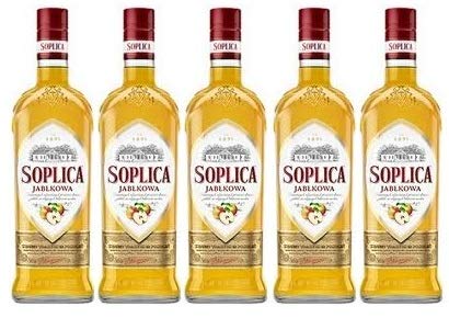 5 Flaschen Soplica Apfel/Jablko Likör aus Polen a 0,5L 30% Vol. (5 x 0.5L) von Soplica