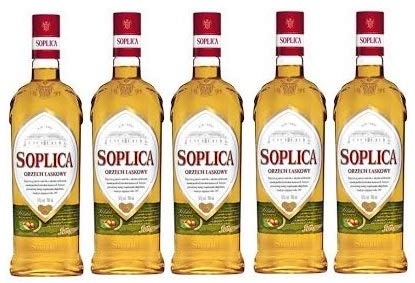 5 Flaschen Soplica Haselnuss/Orzech Laskowy Likör aus Polen a 0,5L 32% Vol. (5 x 0.5L) von Soplica