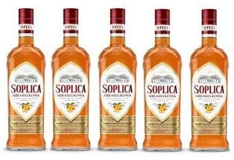 5 Flaschen Soplica Mirabelle/Mirabelkowa Likör aus Polen a 0,5L 30% Vol. (5 x 0.5L) von Soplica