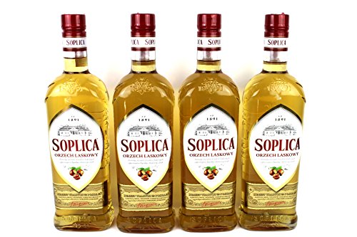 Soplica Haselnuss Orzech Laskowy Likör aus Polen, 30%(4x0,5 L) von Soplica