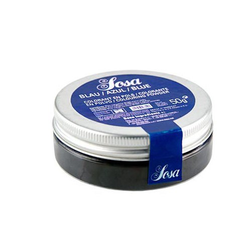 SOSA Lebensmittelfarbe, blau, wasserlösliches Puder, 50g. von Sosa