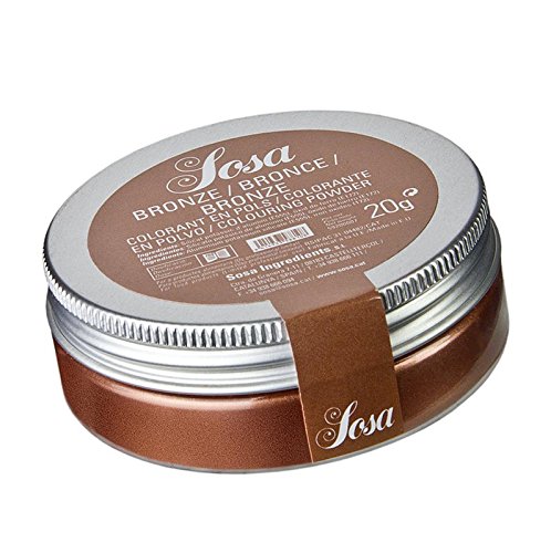 Sosa Lebensmittelfarbe, bronze, wasserlösliches Puder, 20g Sosa Lebensmittelfarbe, bronze, wasserlösliches Puder, 20g von Sosa