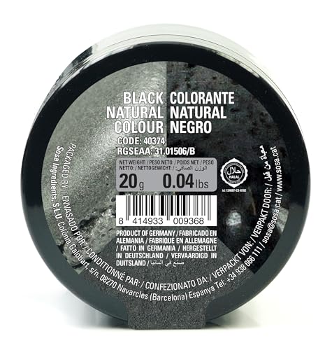 Sosa - Natürliches Färbepulver Schwarz - Ideal zum Backen - 20 Gramm Sosa - Natürliches Färbepulver Schwarz - Ideal zum Backen - 20 Gramm von Sosa