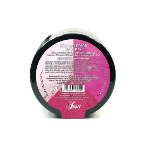 Sosa - Wasserlösliches natürliches rosa Farbstoffpulver - Ideal zum Backen - (70g) von Sosa
