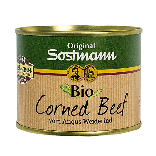 Cornedbeef vom Angus Rind Bio, mager, aus streng kontrollierter Aufzucht, 200g Cornedbeef vom Angus Rind Bio, mager, aus streng kontrollierter Aufzucht, 200g von Sostmann