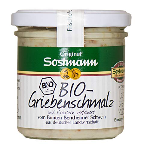 Griebenschmalz vom Bunten Bentheimer Schwein, Bio (140 g) Griebenschmalz vom Bunten Bentheimer Schwein, Bio (140 g) von Sostmann