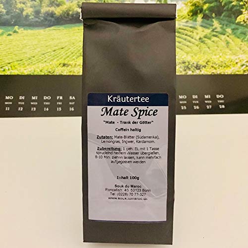 Kräutertee Kräuter Tee Mate Spice isotonisch Mischung ✔ Tea Chay Chai lose ✔ Teemischung ✔ ohne Zusatzstoffe, Aromastoffe & Konservierungsstoffe, 1000g von Souk du Maroc