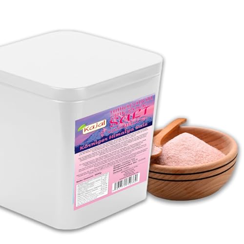 Kajal Himalaya feines rosa Salz, reines mineralreiches kulinarisches Vergnügen, unraffiniertes rosa Kristallsalz für gesundes Kochen, frei von Konservierungsstoffen, gewonnen aus Pakistan Punjab, 5 kg von Soul Mantra